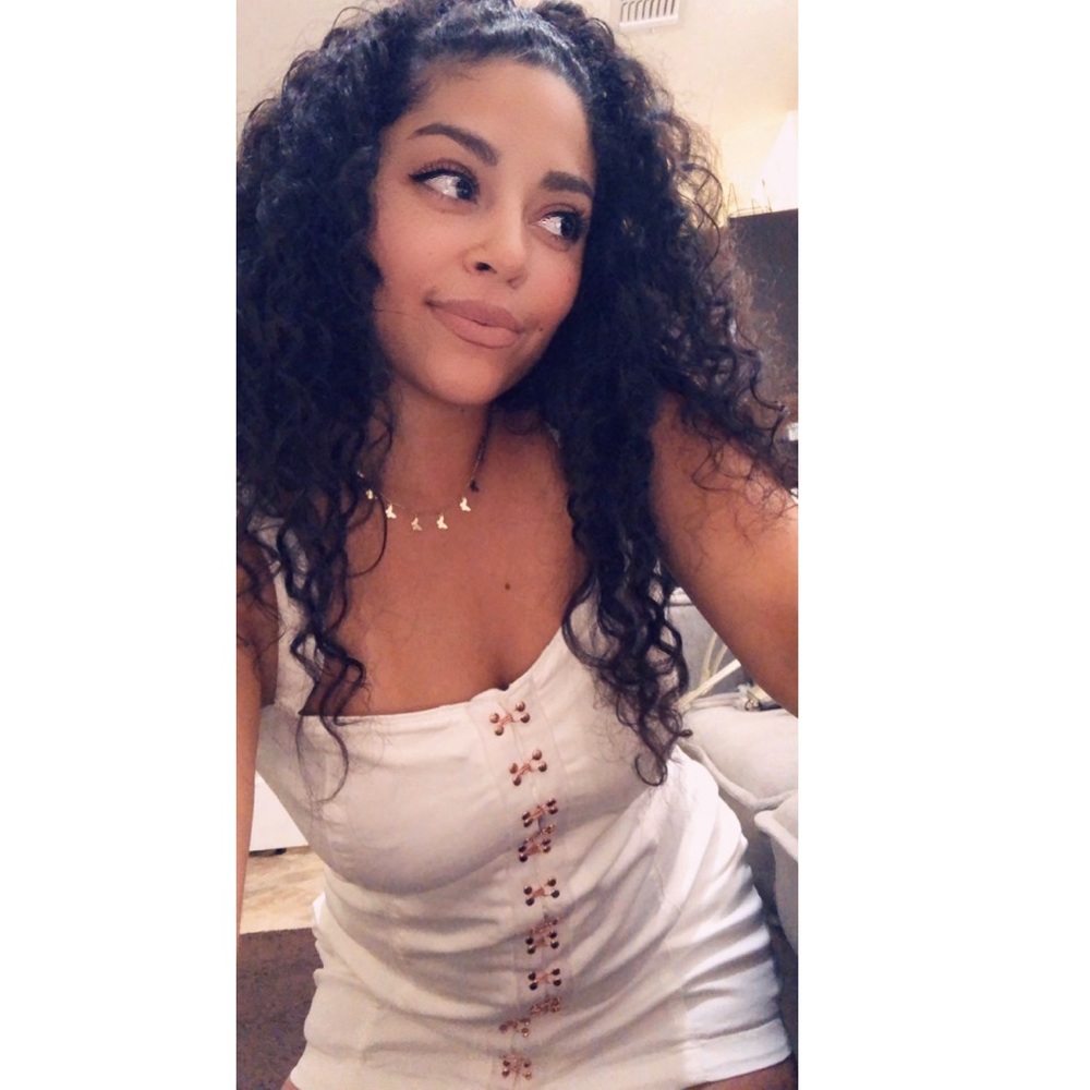 White Jean mini dress rose gold hooks